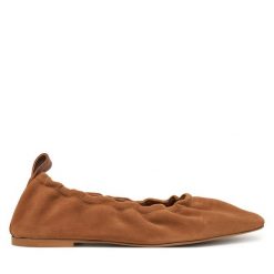 Baleriny Pepe Jeans. Brązowe baleriny damskie Pepe Jeans, bez wzorów, z jeansu, bez obcasa. Za 209.99 zł.