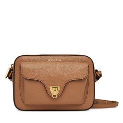 Torebka Coccinelle. Brązowe listonoszki damskie Coccinelle, bez wzorów, bez dodatków. Za 729.99 zł.