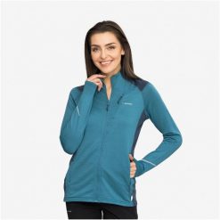 Bluza damska VIKING Birger Lady rozpinana. Niebieskie bluzy sportowe damskie Viking, l, bez wzorów, z bawełny, bez kaptura, na fitness i siłownię. Za 319.90 zł.