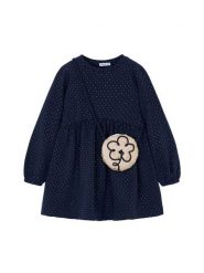 Mayoral Sukienka codzienna 4926 Granatowy Regular Fit. Niebieskie sukienki dla dziewczynek Mayoral, bez wzorów, z syntetyku, bez ramiączek. Za 169.99 zł.