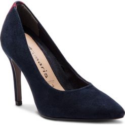 Szpilki TAMARIS - 1-22445-31 Navy/Bordeaux 817. Niebieskie szpilki damskie Tamaris, z materiału. Za 229.90 zł.