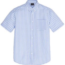 Koszula z kory z krótkim rękawem Regular Fit bonprix jasnoniebieski w kratę. Niebieskie koszule męskie marki bonprix, m, z bawełny, z krótkim rękawem. Za 32.99 zł.