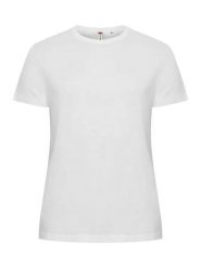 Clique Basic-T Women – Dopasowany T-shirt damski 100% bawełna – white. Białe t-shirty damskie CLIQUE, s, bez wzorów, z bawełny, bez kołnierzyka. Za 99.59 zł.