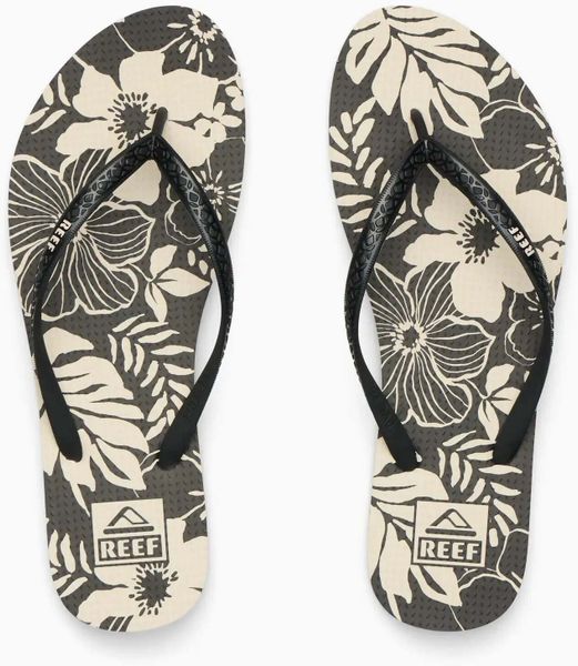 Reef W'S Reef Seaside Prints, black floral, 37.5 (us 7). Czarne sandały damskie Reef, bez wzorów, bez obcasa, bez zapięcia. Za 93.52 zł.