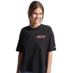 Koszulka sportowa damska Superdry Vintage Cali. Czarne koszulki sportowe damskie Superdry., s, bez wzorów, z bawełny, bez kołnierzyka, bez ramiączek. W wyprzedaży za 118.95 zł.