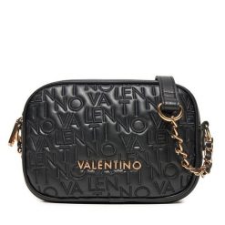 Torebka Valentino. Czarne listonoszki damskie Valentino, bez wzorów, bez dodatków. Za 309.99 zł.