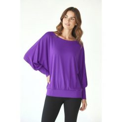 Bluzka do tańca i fitness damska Latina violet 2skin. Fioletowe bluzki damskie 2SkIN, bez wzorów, sportowe, bez kołnierzyka, bez ramiączek. Za 139.00 zł.