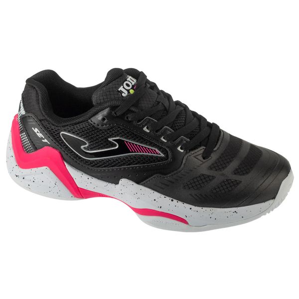 Buty do tenisa damskie, Set Lady 25 TSELW. Czarne obuwie sportowe damskie Joma, bez wzorów, tenisowe. Za 258.90 zł.
