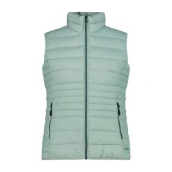 Bezrękawnik z zamkiem Sorona dla kobiet CMP. Zielone kurtki damskie CMP, na lato, bez wzorów, bez kaptura. Za 349.40 zł.