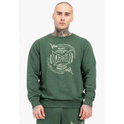 Klasyczna bluza z okrągłym dekoltem Tapout Spirit. Zielone bluzy męskie TAPOUT, xl, z aplikacjami, z bawełny, bez kaptura. Za 245.50 zł.