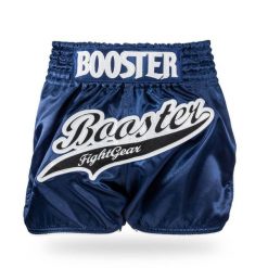 Spodenki do boksu tajskiego Booster Fight Gear Tbt Slugger. Czarne krótkie spodenki sportowe męskie BOOSTER, bez wzorów, na fitness i siłownię. Za 204.50 zł.