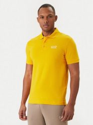 EA7 Emporio Armani Polo 8NPF14 PJVQZ U2102 Żółty Regular Fit. Żółte koszulki polo męskie EA7 Emporio Armani, m, bez wzorów, z bawełny, bez ramiączek. Za 359.99 zł.
