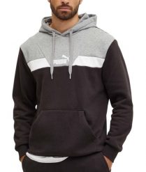 Męska bluza sportowa dresowa bawełniana PUMA COLORBLOCK 681731-01. Czarne bluzy męskie Puma, m, bez wzorów, z bawełny, z kapturem. Za 129.99 zł.
