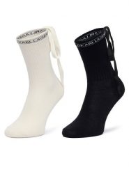 KARL LAGERFELD Skarpety długie B3W47037 Czarny. Czarne skarpety damskie KARL LAGERFELD, bez wzorów, z bawełny. Za 169.99 zł.