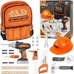 Click4TOYS Narzędzia dla dzieci Zestaw wkrętarka śrubokręt piła + plecak + kask. Torby i plecaki dziecięce click4TOYS. Za 79.95 zł.