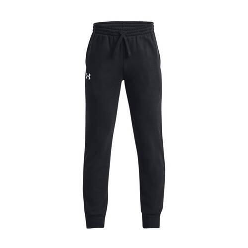 Spodnie sportowe dziewczęce Under Armour Rival Fleece. Czarne spodnie sportowe dla dziewczynek Under Armour, bez wzorów, z dresówki. Za 222.50 zł.