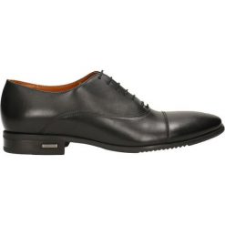 Półbuty IGOR. Czarne eleganckie półbuty Gino Rossi, ze skóry. W wyprzedaży za 299.90 zł.