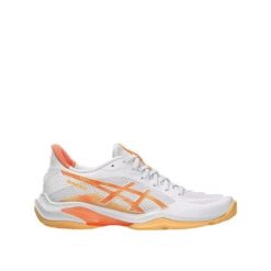 Lekkie buty sportowe ASICS — 1 kg. Białe obuwie sportowe damskie Asics, bez wzorów, na fitness i siłownię. Za 574.15 zł.