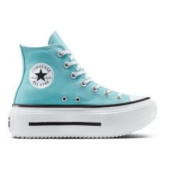 Buty sportowe damskie Converse Chuck Tlr As Lift Double Stack. Niebieskie obuwie sportowe damskie Converse, bez wzorów. W wyprzedaży za 490.00 zł.