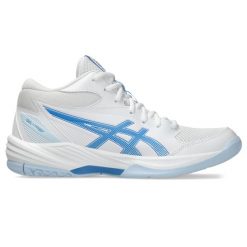 Damskie buty halowe Asics Gel-Task MT 4. Białe obuwie sportowe damskie Asics, bez wzorów, do piłki ręcznej. Za 422.50 zł.