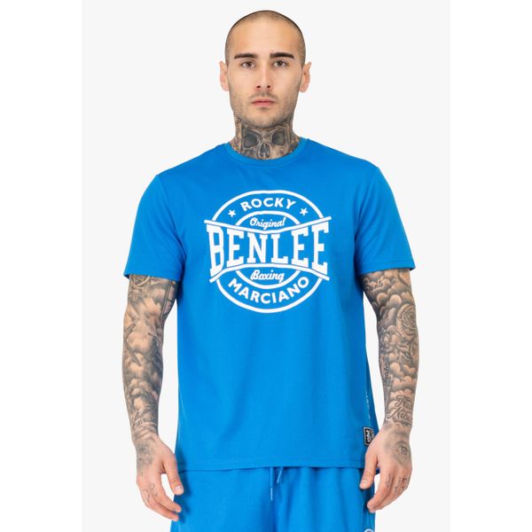 Koszulka Benlee Bryson. Niebieskie buty sportowe męskie BENLEE, s, bez wzorów, z poliesteru, bez kołnierzyka, bez ramiączek, na fitness i siłownię. Za 151.50 zł.