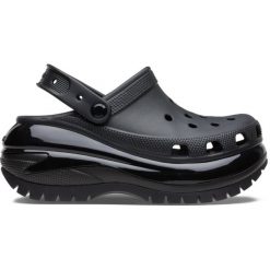 Tenisówki Crocs Model Classic Mega Crush Clog Kolor Czarny. Czarne klapki damskie Crocs, bez wzorów, z gumy, sportowe, bez obcasa. W wyprzedaży za 304.50 zł.