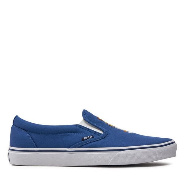 Tenisówki Polo Ralph Lauren. Niebieskie trampki męskie Polo Ralph Lauren, bez wzorów, bez zapięcia. Za 224.99 zł.