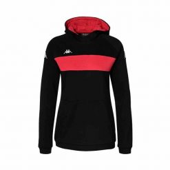 Damska bluza z kapturem Kappa Daccia. Czarne bluzy sportowe damskie Kappa, l, bez wzorów, z kapturem, na fitness i siłownię. Za 263.50 zł.