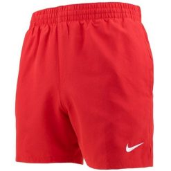 Spodenki kąpielowe męskie NIKE Essential 5, regular fit, czerwone. Czerwone kąpielówki męskie Nike, m, bez wzorów, z materiału, do pływania. Za 121.99 zł.