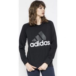 Adidas Performance - Bluza. Czarne bluzy damskie adidas Performance, z nadrukiem, z bawełny. W wyprzedaży za 149.90 zł.