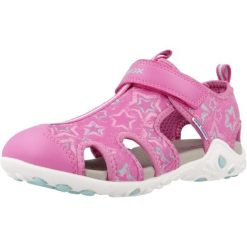 Sandały GEOX J S.WHINBERRY G. C Rose. Czerwone sandały damskie Geox, bez wzorów, z syntetyku, bez obcasa, bez zapięcia. Za 162.99 zł.