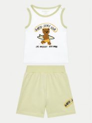 Guess Komplet top i spodenki I4GG20 K8HM3 Biały Regular Fit. Białe szorty dla chłopców Guess, z aplikacjami, z bawełny. Za 169.99 zł.