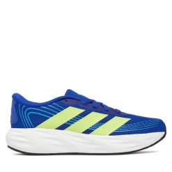 Sneakersy adidas. Niebieskie trampki i tenisówki chłopięce Adidas, bez wzorów, bez zapięcia. Za 169.99 zł.
