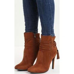 Camelowe Botki Nami. Botki damskie marki R.Polański. Za 129.99 zł.