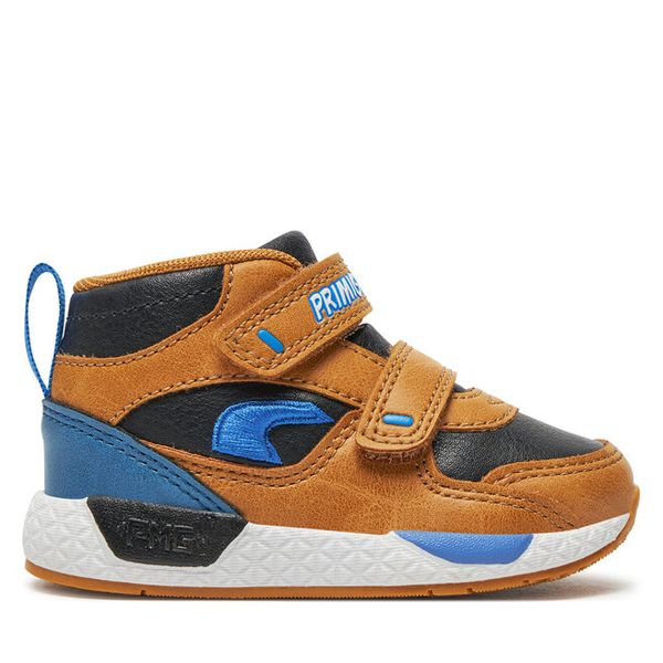 Sneakersy Primigi. Brązowe trampki i tenisówki chłopięce Primigi, bez wzorów, bez zapięcia. Za 113.99 zł.