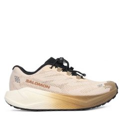 Buty do biegania Salomon. Brązowe obuwie sportowe damskie Salomon, bez wzorów, do biegania. Za 599.99 zł.