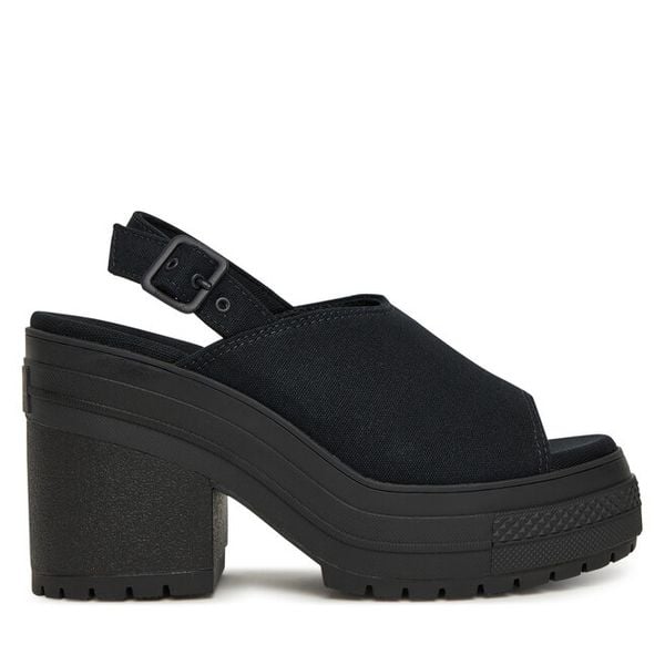Sandały Converse. Czarne sandały damskie Converse, bez wzorów, bez obcasa, na słupku, bez zapięcia. Za 329.99 zł.
