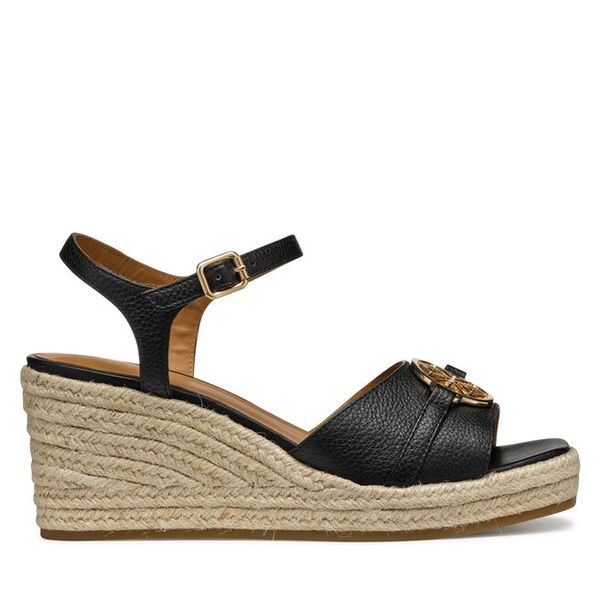 Espadryle Geox. Czarne sandały damskie Geox, bez wzorów, bez obcasa, bez zapięcia. Za 299.99 zł.