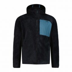 Kurtka z kapturem CMP. Czarne kurtki sportowe męskie CMP, bez wzorów, trekkingowe. Za 361.50 zł.