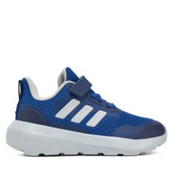 Sneakersy adidas. Niebieskie trampki i tenisówki chłopięce Adidas, bez wzorów, bez zapięcia. Za 149.99 zł.
