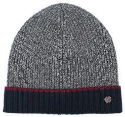 Ciepła, Wełnina Czapka (Beanie) - V. Fraas - Szary Melanż i Granat. Szare czapki i kapelusze męskie V. Fraas, na jesień, bez wzorów, z tkaniny. Za 55.00 zł.