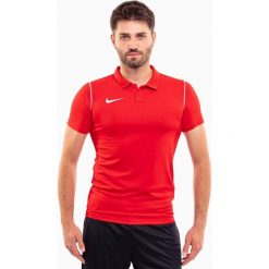 Koszulka sportowa męska Nike M Dry Park 20 Polo. Czerwone koszulki polo męskie Nike, m, bez wzorów, bez kołnierzyka, bez ramiączek, do piłki nożnej. Za 82.00 zł.