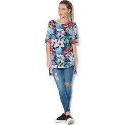Colour Pleasure Koszulka CP-033 162 czarno-niebiesko-różowa r. uniwersalny. T-shirty damskie marki Colour Pleasure. Za 76.57 zł.