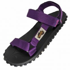Sandały turystyczne damskie Gumbies Scrambler Sandals. Fioletowe obuwie sportowe damskie Gumbies, bez wzorów. Za 109.99 zł.