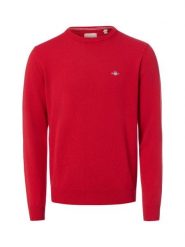 Gant sweter wełniany Mężczyźni Wełna czerwony, M. Czerwone swetry przez głowę męskie GANT, m, bez wzorów, z wełny, bez kołnierzyka. Za 699.95 zł.
