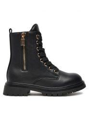 Tommy Hilfiger Trapery Lace-Up Bootie T3A5-33567-1351 M Czarny. Czarne buty zimowe dziewczęce Tommy Hilfiger, bez wzorów, ze skóry, bez zapięcia. Za 449.99 zł.