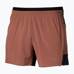 Spodenki do biegania męskie Mizuno Active Alpha 5.5. Brązowe krótkie spodenki sportowe męskie Mizuno, l, bez wzorów, z elastanu, do biegania. Za 229.99 zł.