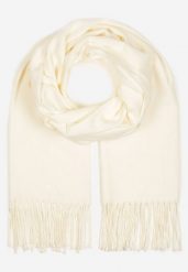 Kremowy Szalik Inglidyr. Brązowe szaliki i chusty damskie Born2be, bez wzorów, eleganckie. Za 34.99 zł.