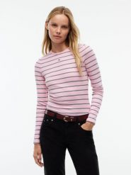 Tommy Jeans koszulka z długim rękawem Kobiety Bawełna różowy, M. Czerwone t-shirty damskie Tommy Jeans, m, bez wzorów, z bawełny, bez kołnierzyka. Za 189.95 zł.