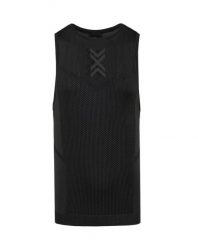 Top biegowy męski X-Bionic Xceed Run Tank Black. Czarne t-shirty męskie X Bionic, l, bez wzorów, z dzianiny, bez kołnierzyka. Za 235.00 zł.